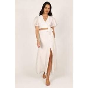 Petal + Pup White Wrap Maxi Skirt NWT Alaia Wrap Skirt XL Bridal Resort